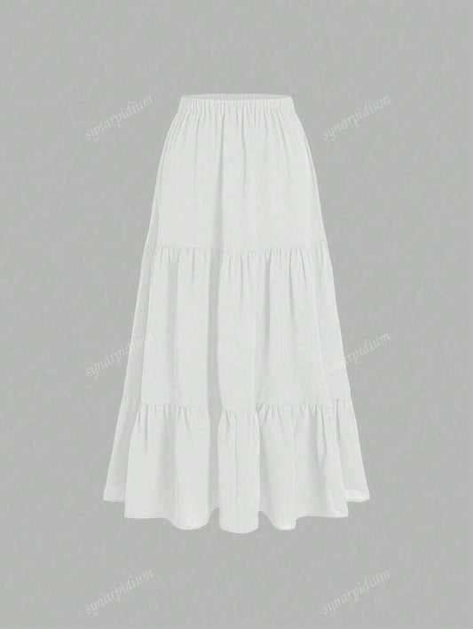 SHEIN A-Line تنورة متوسطة الطول بقصة