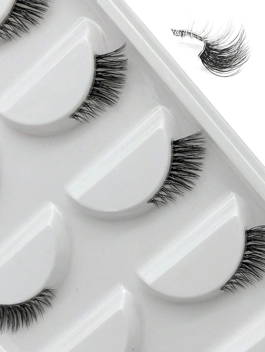 SHEIN رموش نصفية طبيعية 5 أزواج