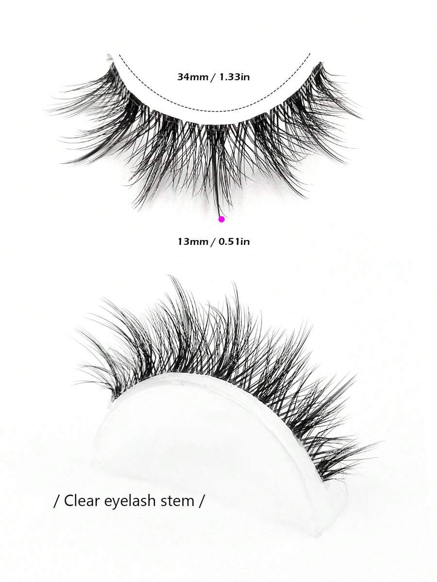 SHEIN Asiteo رموش 5 أزواج صناعية طبيعية على شكل دمية