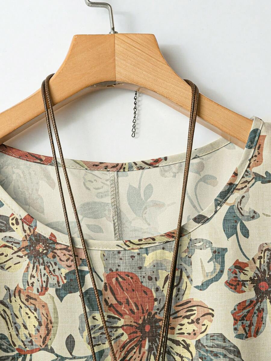 SHEIN Rusticease مجموعة بنطال وبلوزة