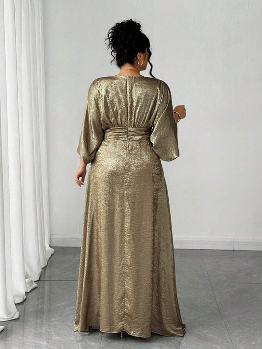 SHEIN فستان سهرة لامع طويل