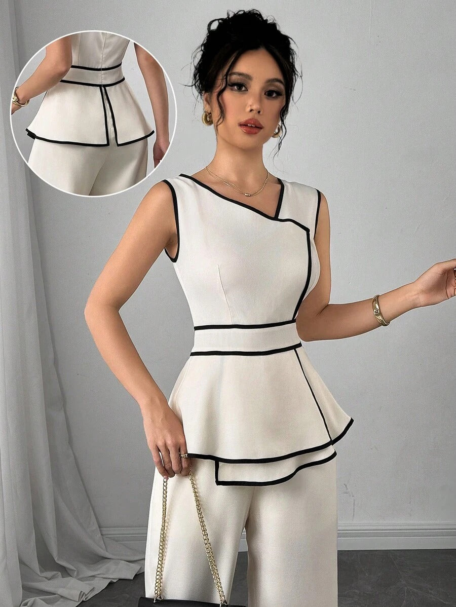 SHEIN Modelyn جمبسوت أنيق بلون مشمشي
