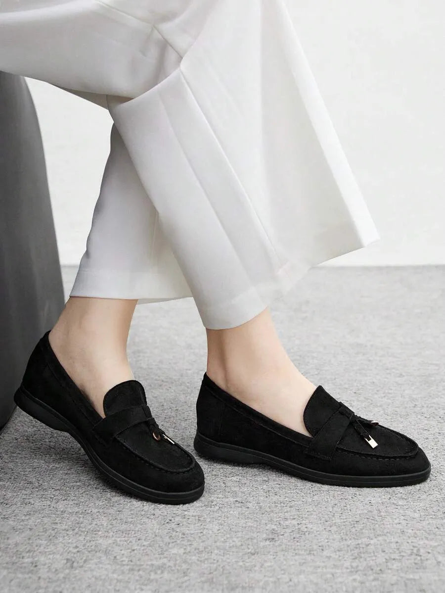 SHEIN CUCCOO BIZCHIC أحذية مسطحة نسائية مريحة سوداء