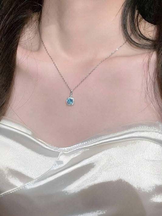 SHEIN طقم مجوهرات قلب بحري أزرق 4 قطع