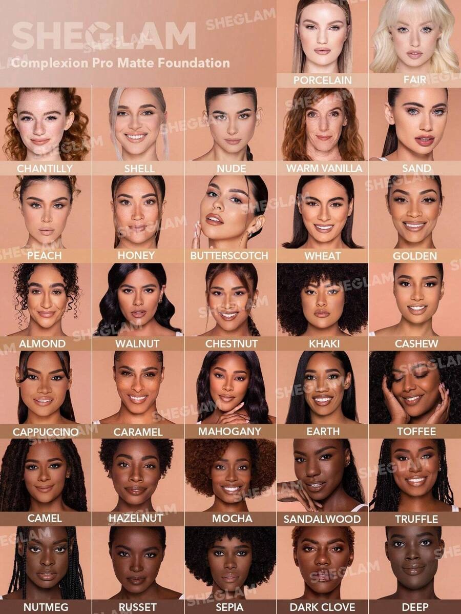 SHEGLAM Chestnut كريم أساس سائل