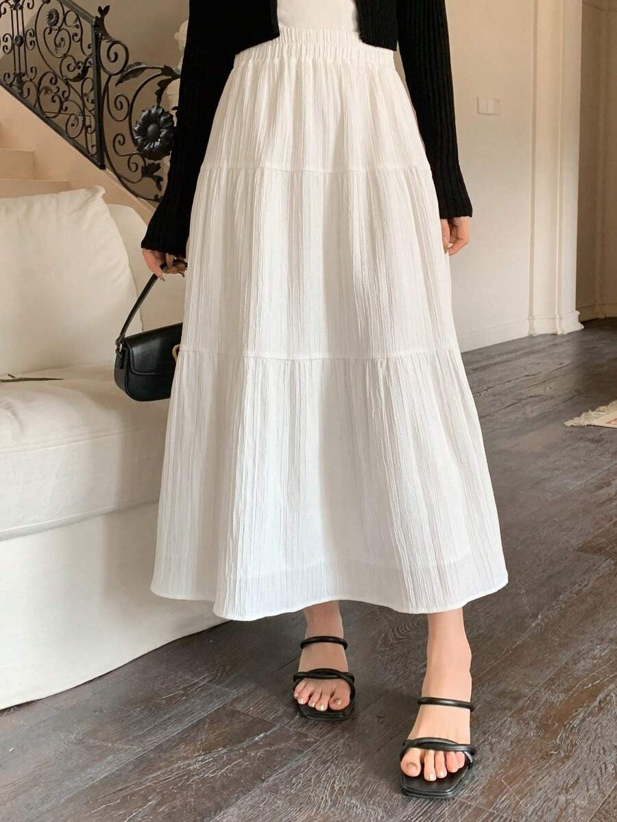 SHEIN Dazy Designer تنورة بطبقات وخصر مرن