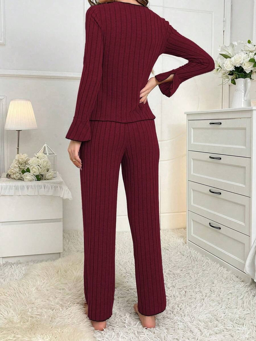 SHEIN طقم بيجامة بفيونكة