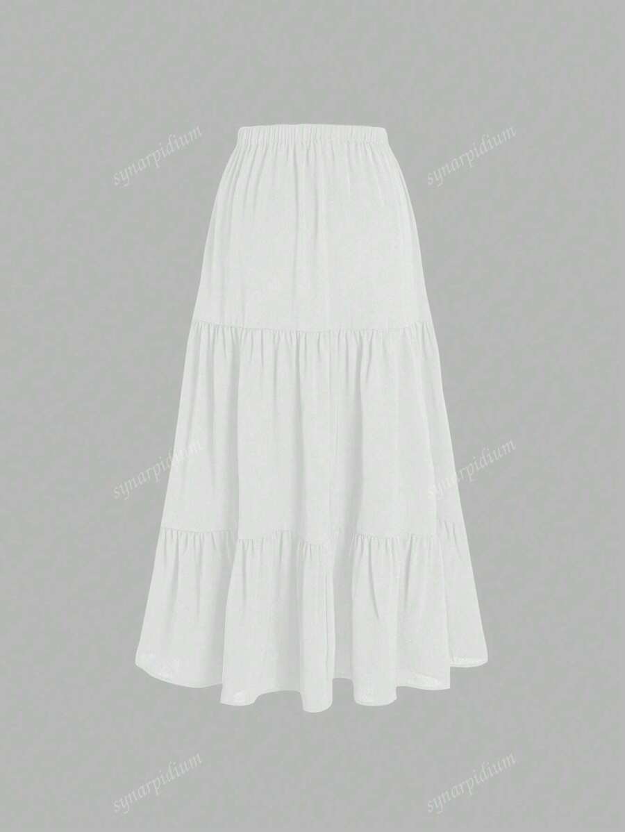 SHEIN A-Line تنورة متوسطة الطول بقصة