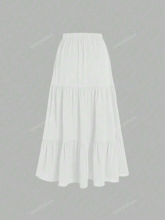 SHEIN A-Line تنورة متوسطة الطول بقصة