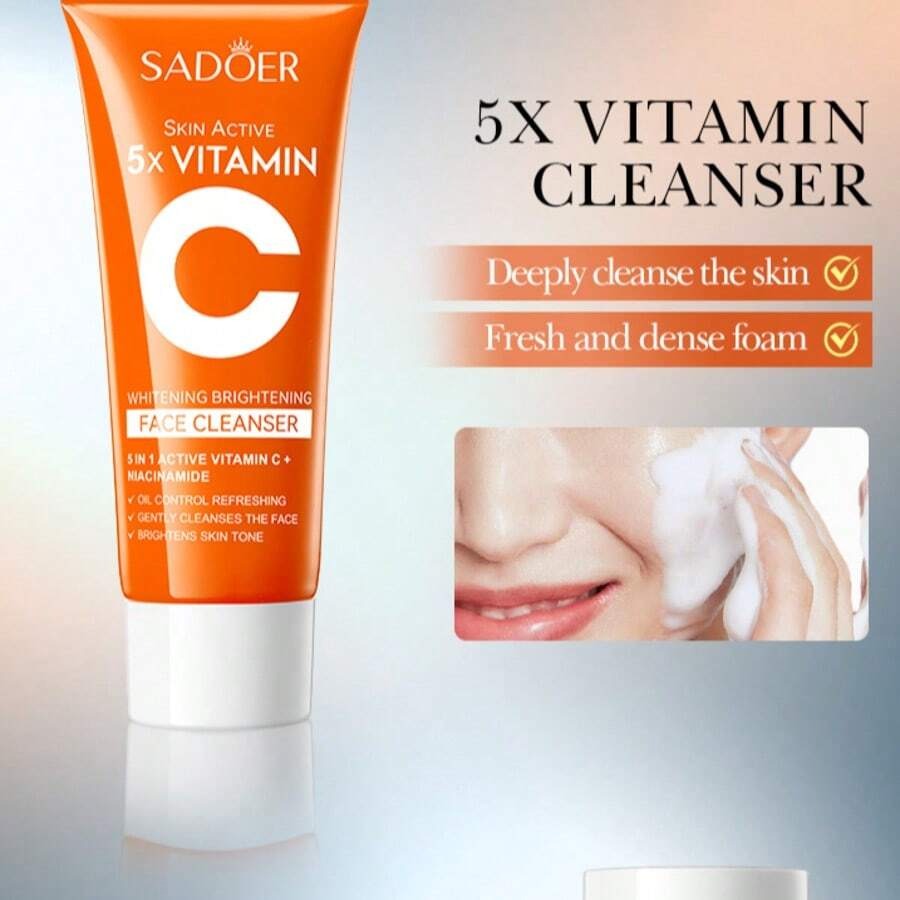 SHEIN SADOER مجموعة عناية بالبشرة 5 قطع ترطيب وتفتيح طبيعي