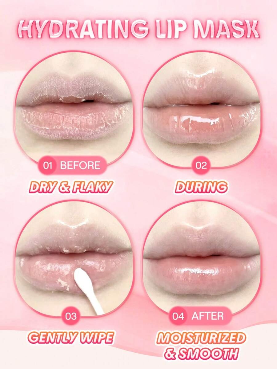 SHEGLAM Strawberry Milk قناع شفاه ليلي