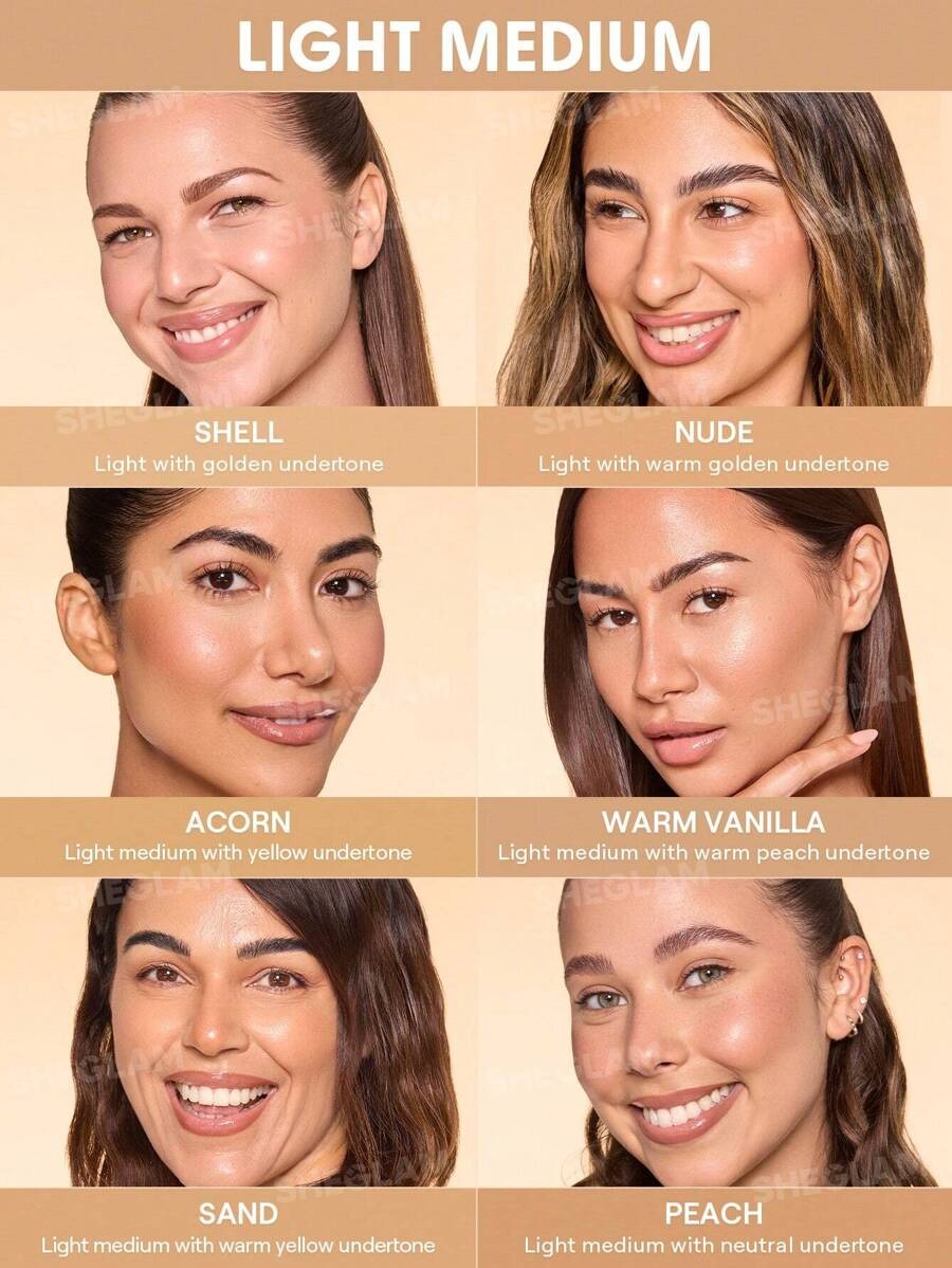 SHEGLAM Dew & Done SPF20 – Light Medium عينة ملون خفيف للبشرة