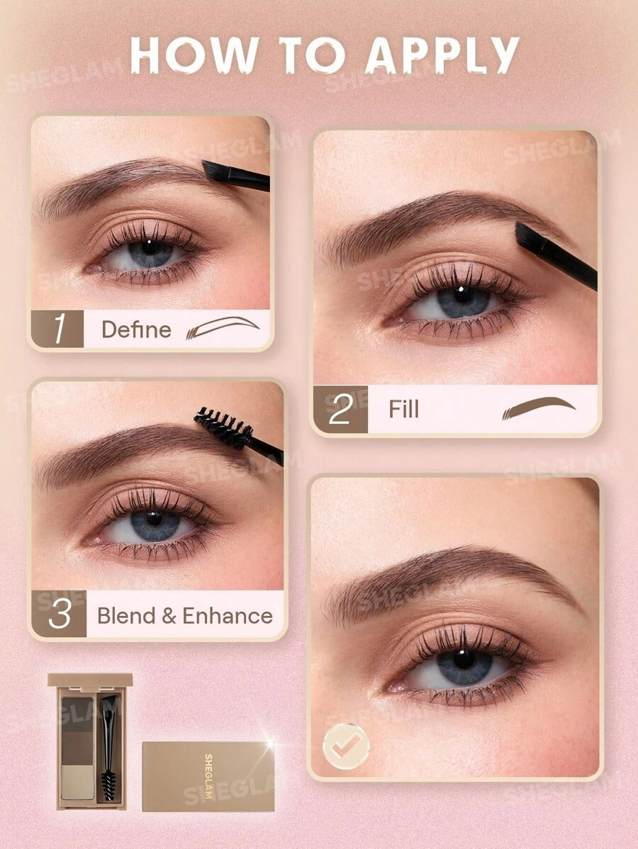 SHEGLAM Puff ظلال حواجب لون بني طبيعي