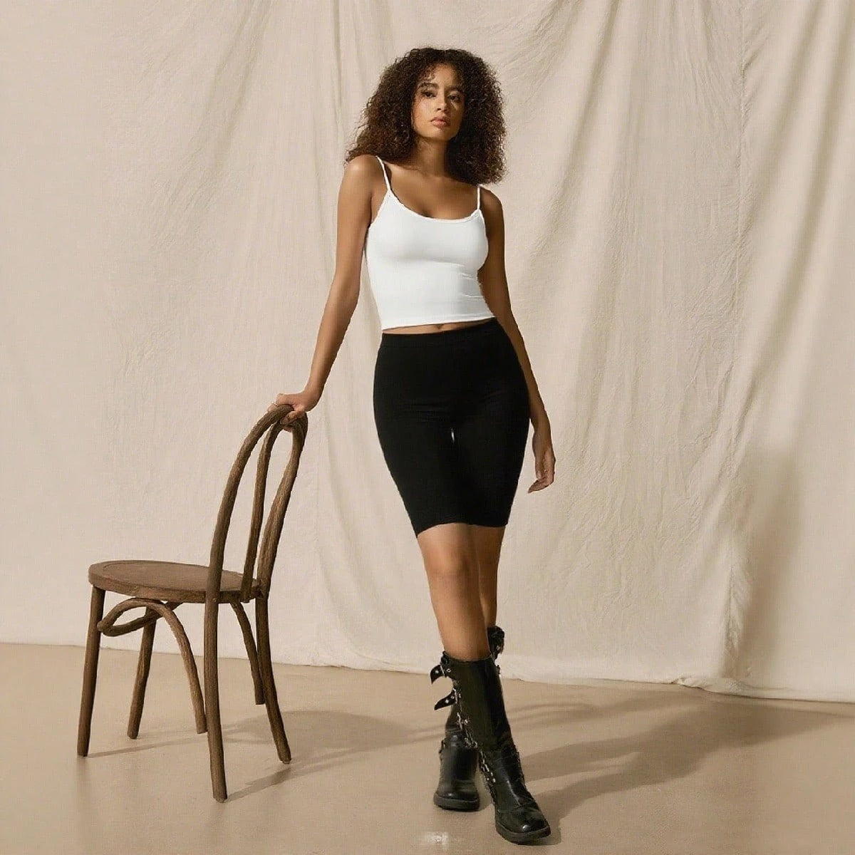 SHEIN طقم 3 شورت ضيق بلون سادة