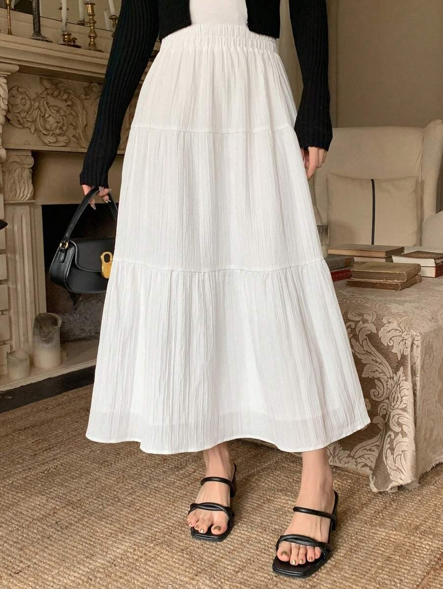 SHEIN Dazy Designer تنورة بطبقات وخصر مرن