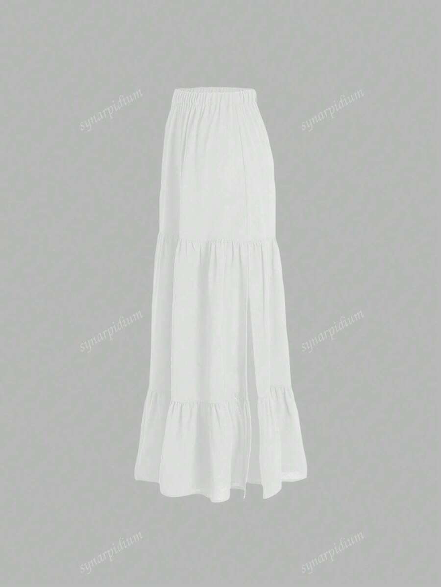 SHEIN A-Line تنورة متوسطة الطول بقصة