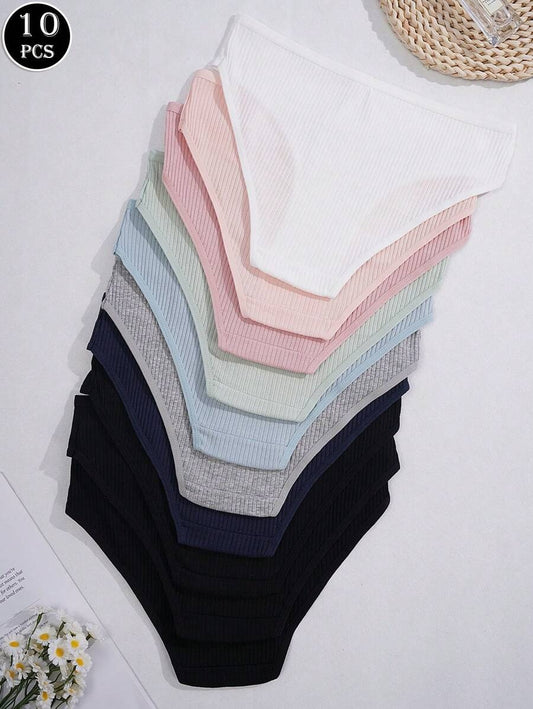 SHEIN طقم  10 قطع سروال داخلي بألوان متعددة