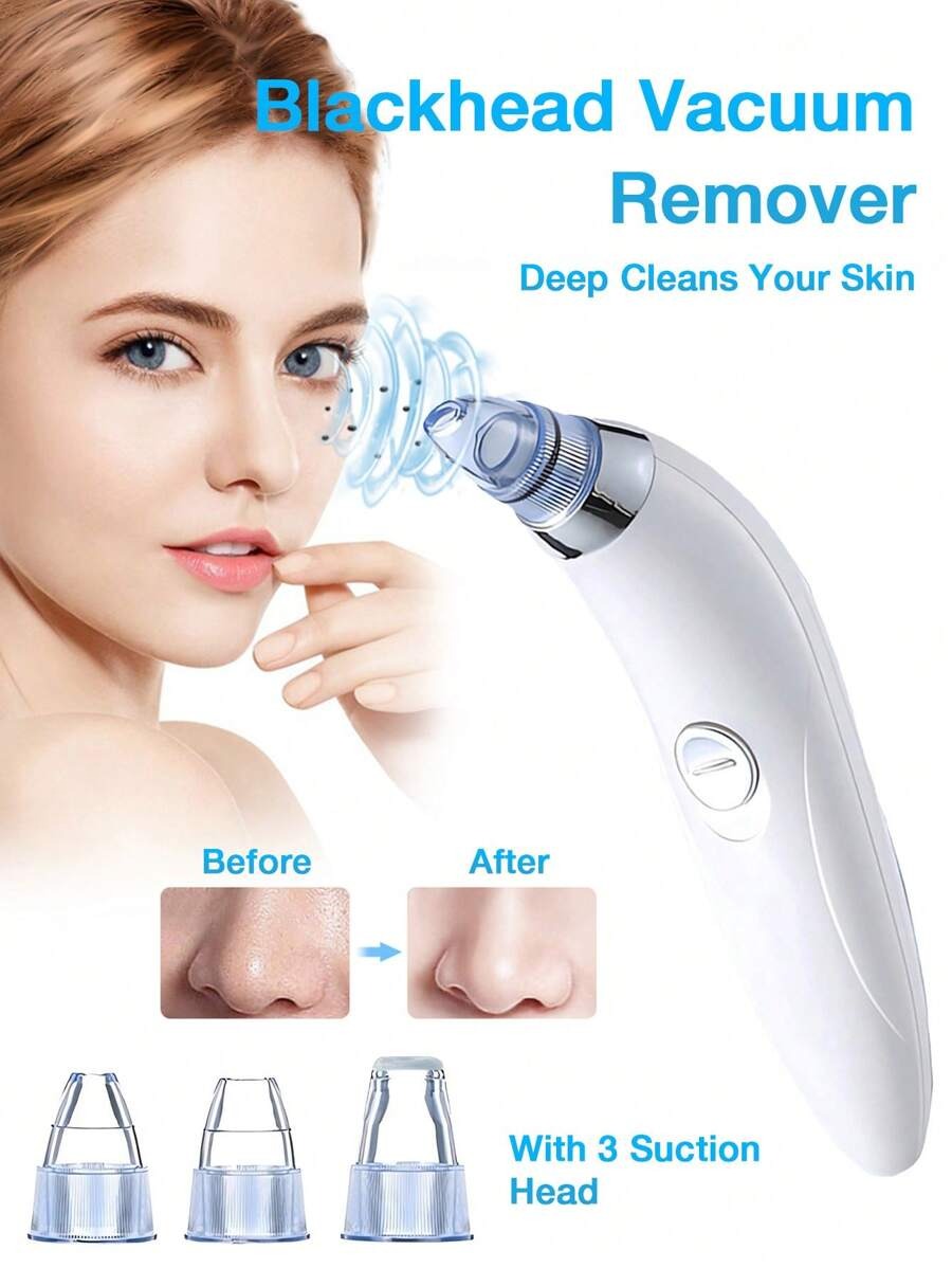 SHEIN GENAI جهاز شفط الرؤوس السوداء لون أبيض