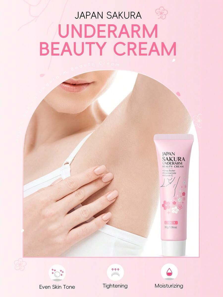 LAIKOU مجموعة لتفتيح وترطيب الجسم كريم الإبط + مزيل العرق بالكرز