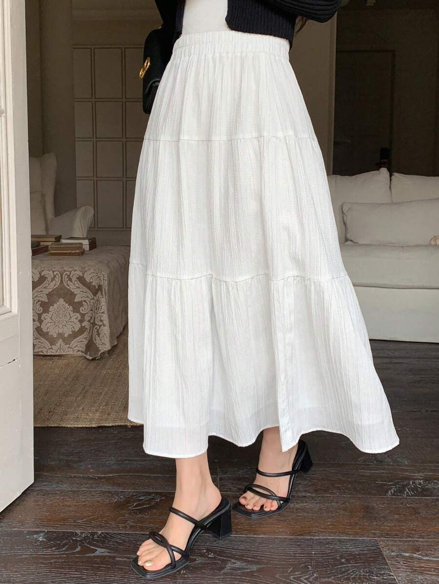 SHEIN Dazy Designer تنورة بطبقات وخصر مرن