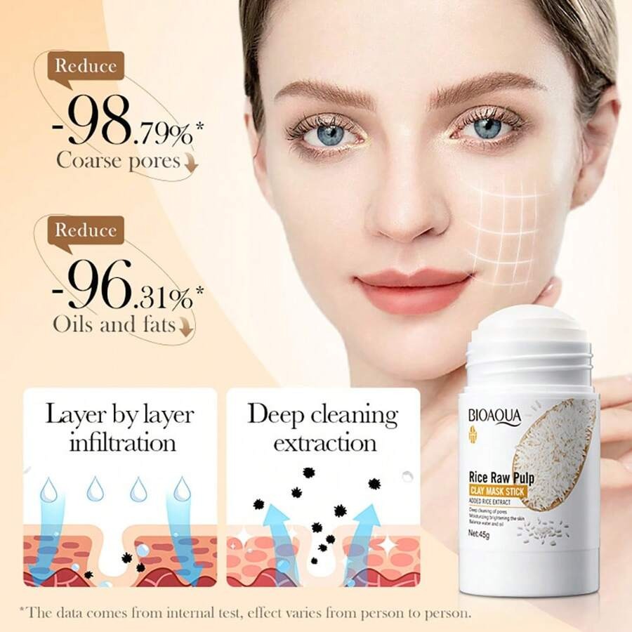 SHEIN عصا قناع الطين المقشر للأرز