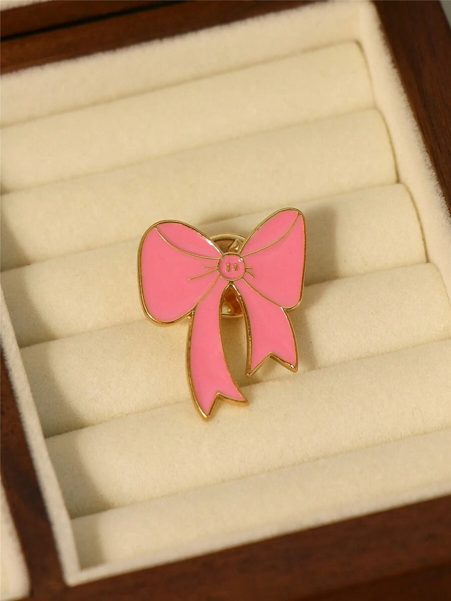 SHEIN Yuan Shuo بروش فراشة وردية للحقيبة أو الملابس