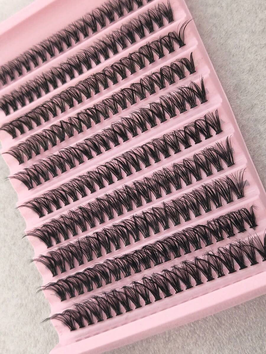 SHEIN طقم رموش فردية 200 قطعة لمظهر ناعم وطبيعي