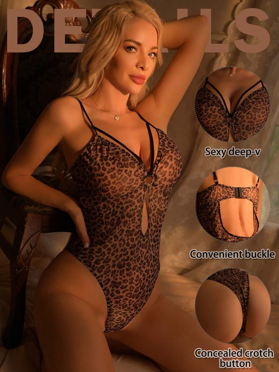 SHEIN لانجري بطبعة نمر أصفر