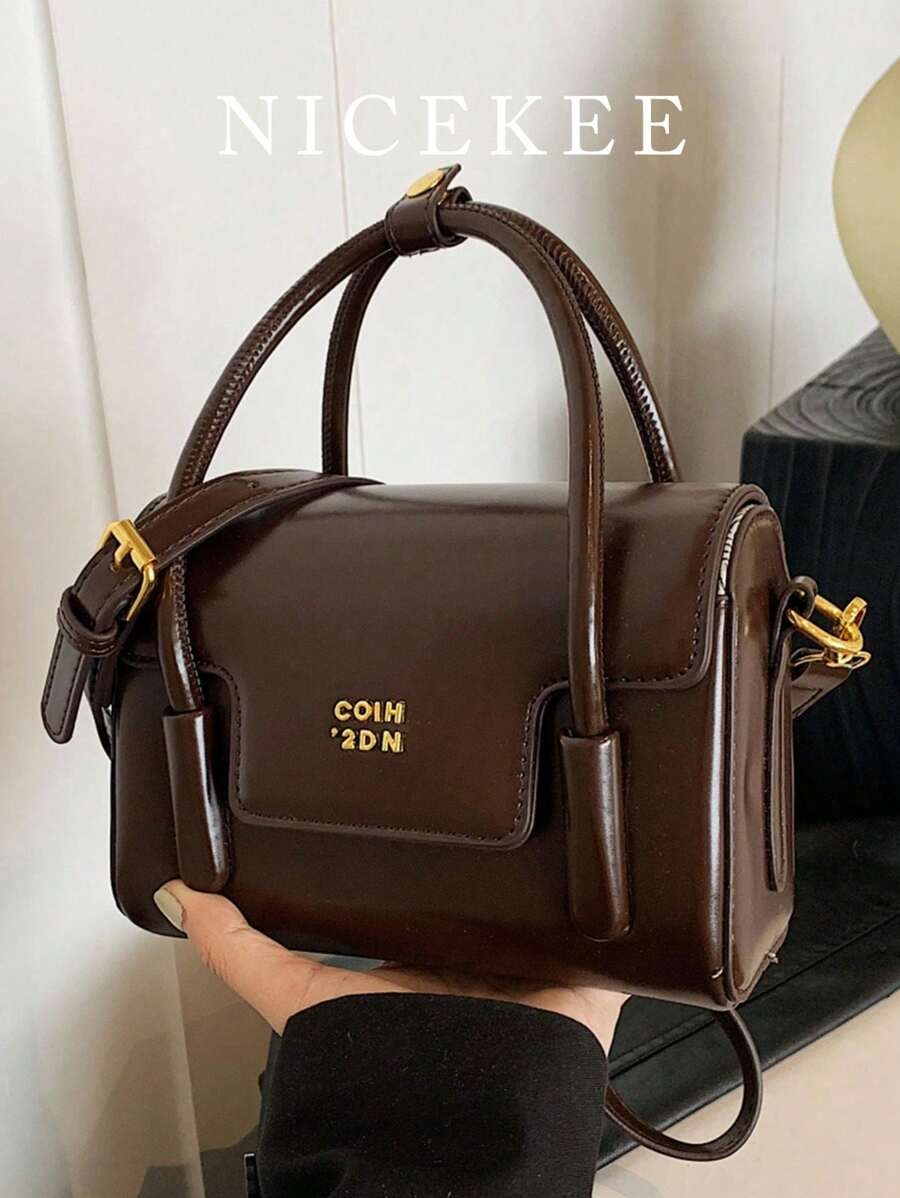 SHEIN بحقيبة يد كروس بلون قهوة بني