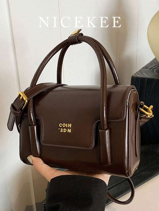 SHEIN بحقيبة يد كروس بلون قهوة بني