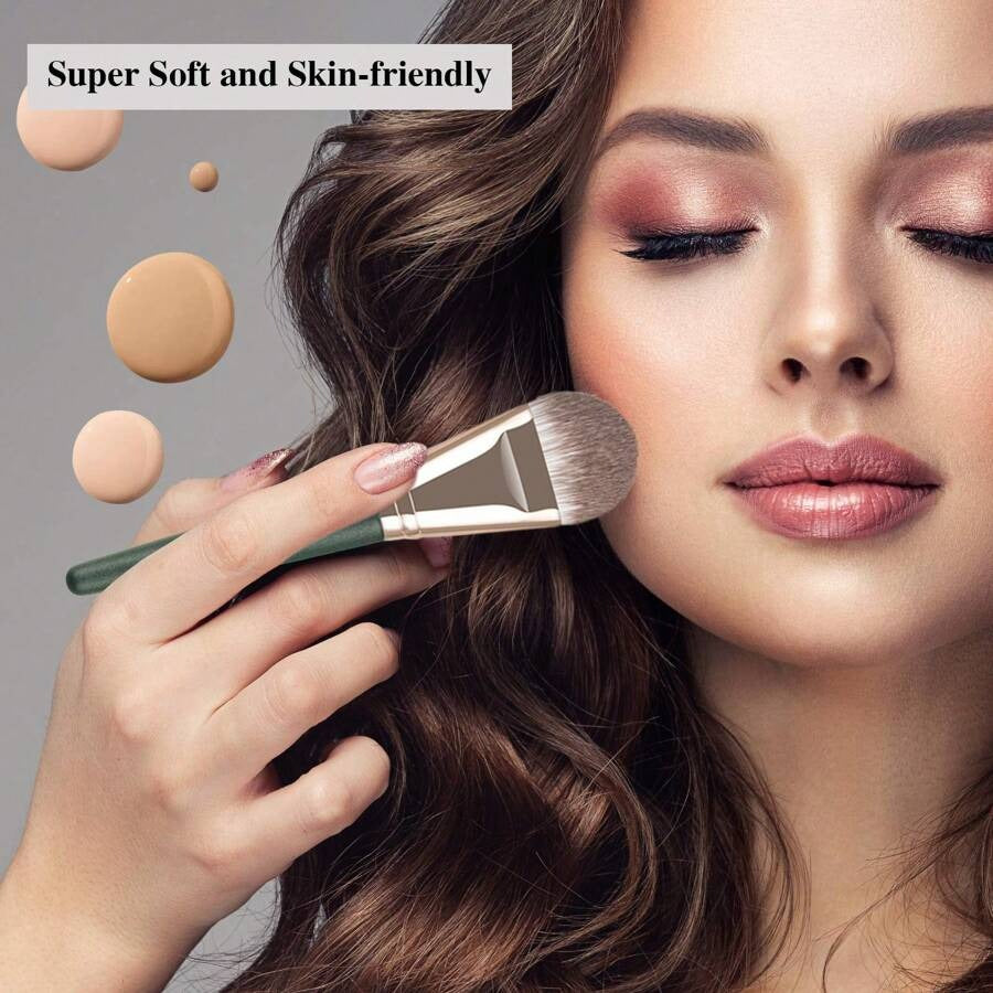 SHEIN طقم فرش مكياج 14 قطعة – لون أخضر غامق
