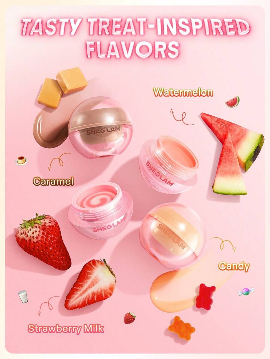 SHEGLAM Strawberry Milk قناع شفاه ليلي