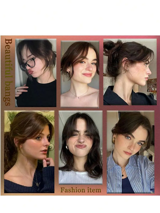 SHEIN شعر مستعار بخصلات هوائية طبيعية (8 بوصة)