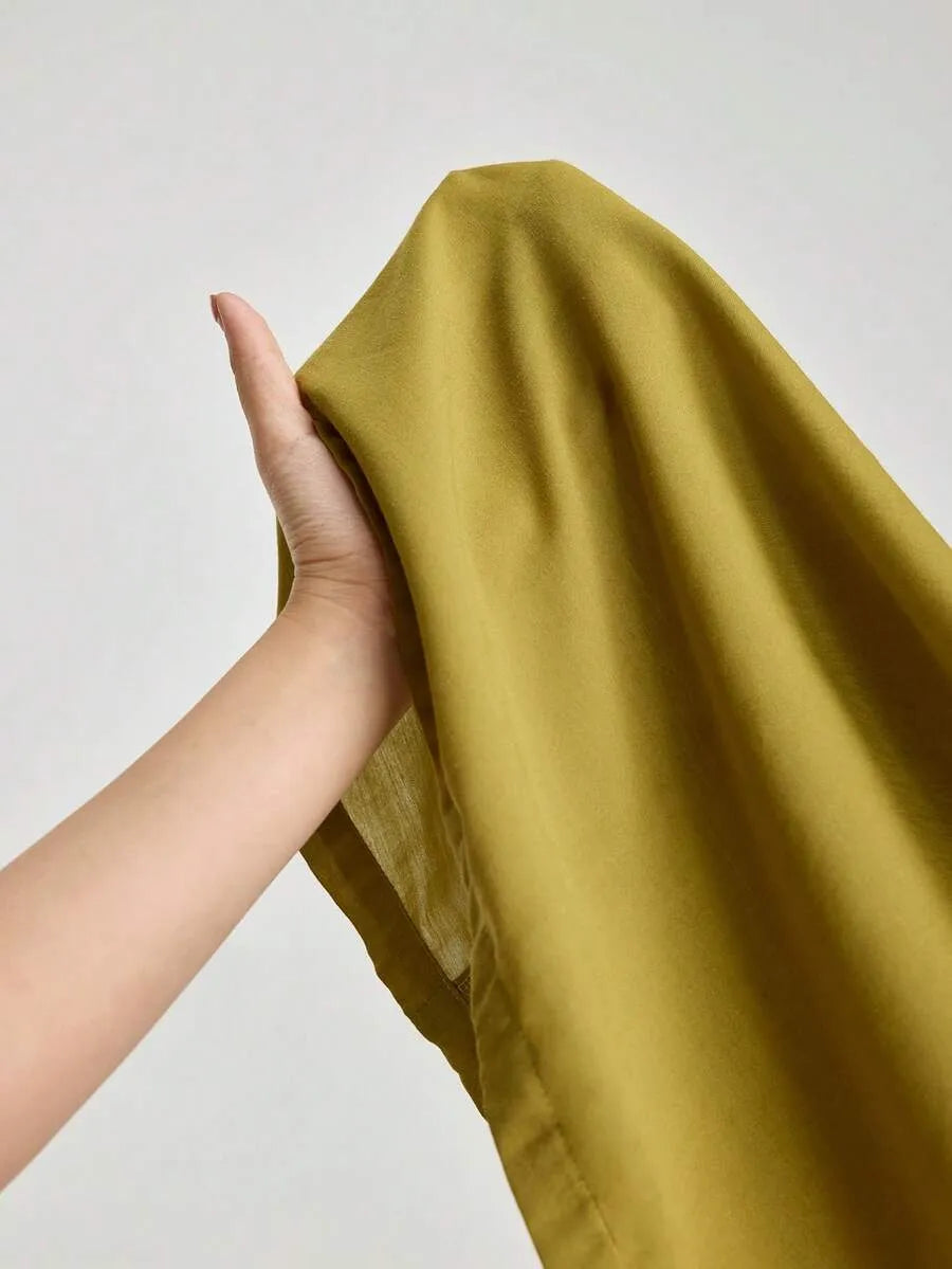 SHEIN Ontre تنورة نسائية طويلة بخصر مطاطي وطيات أنيقة من