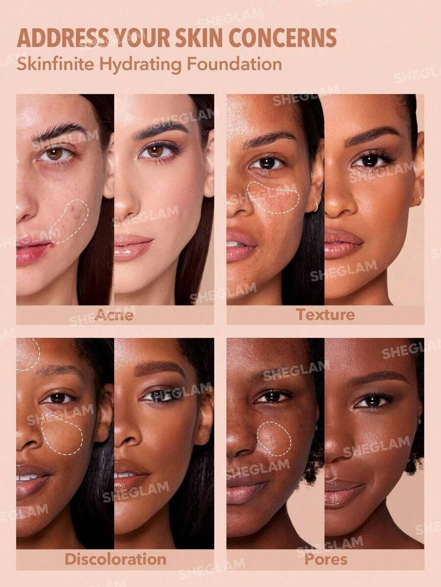 SHEGLAM  Skinfinite – Almond كريم أساس سائل