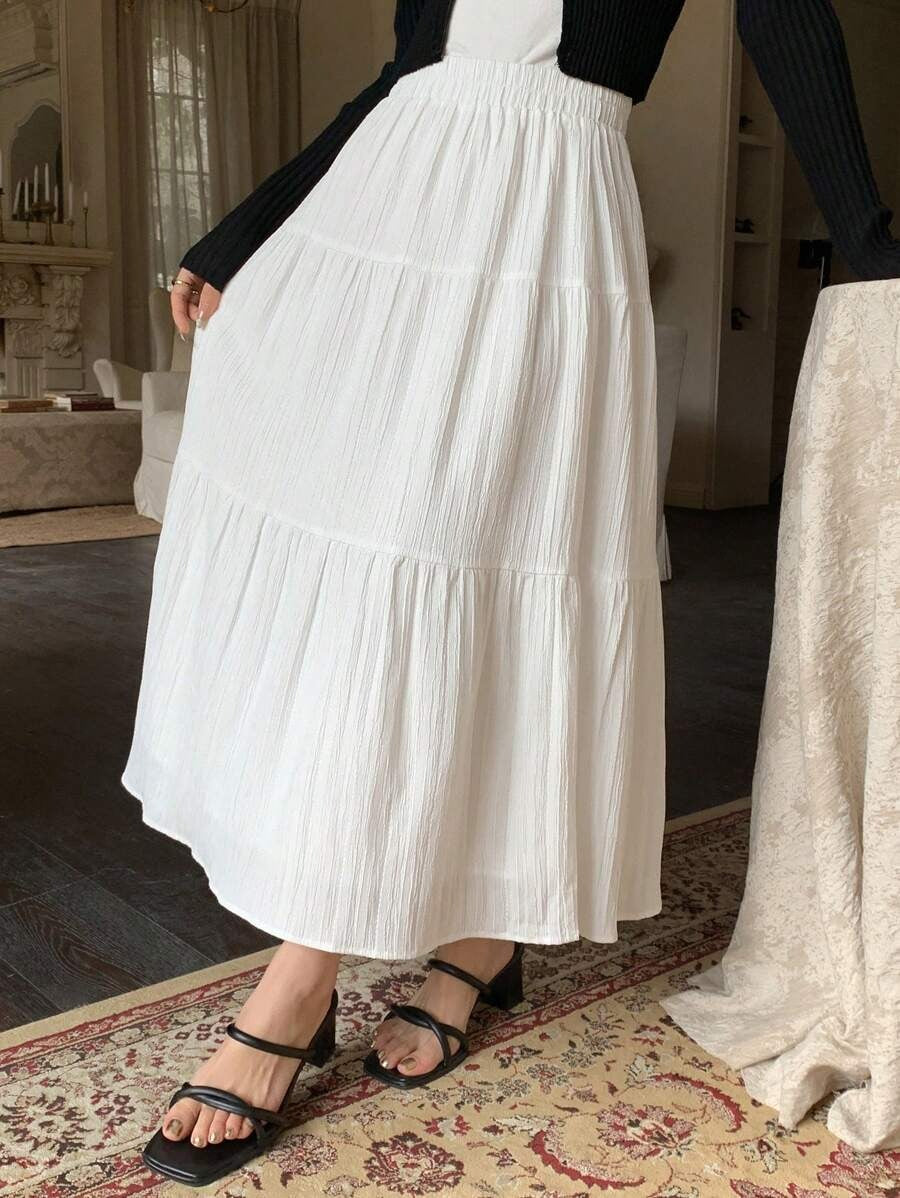 SHEIN Dazy Designer تنورة بطبقات وخصر مرن