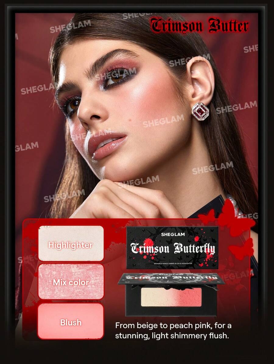 SHEGLAM  Monarch Wings بودرة أحمر خدود وهايلايت