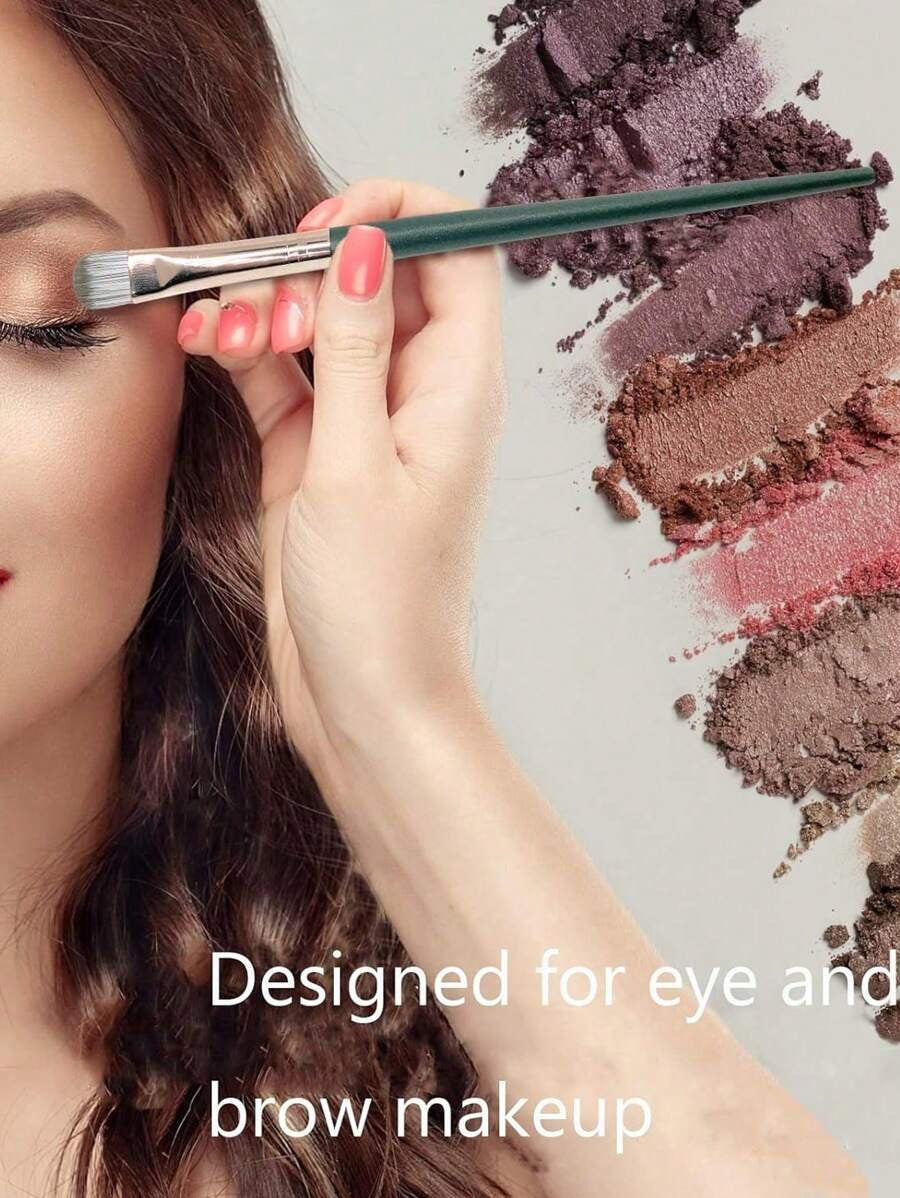SHEIN طقم فرش مكياج 14 قطعة – لون أخضر غامق