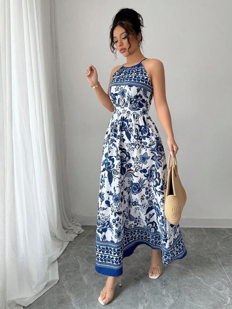 SHEIN فستان ماكسي بطبعة زهور