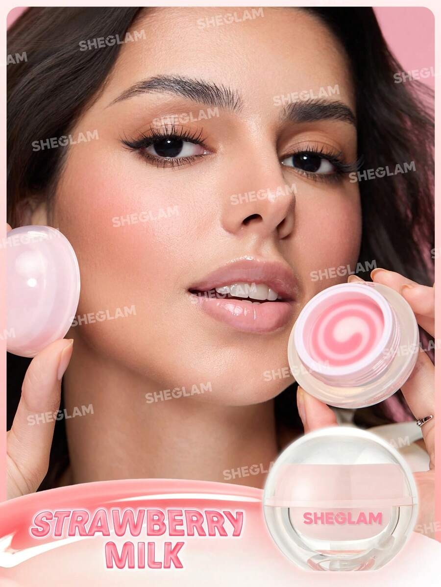 SHEGLAM Strawberry Milk قناع شفاه ليلي