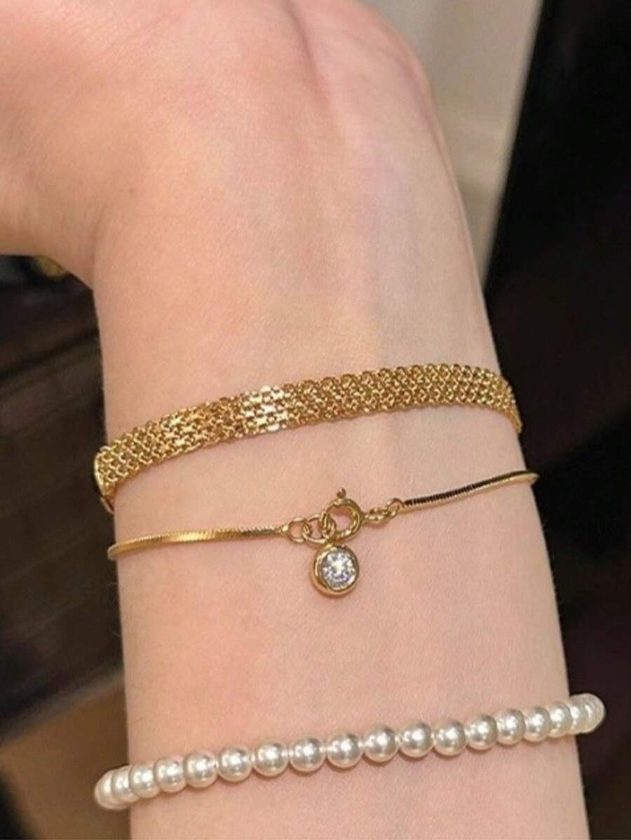 SHEIN سوار عريض ذهبي أنيق