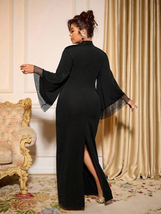 SHEIN فستان ماكسي أسود ضيق