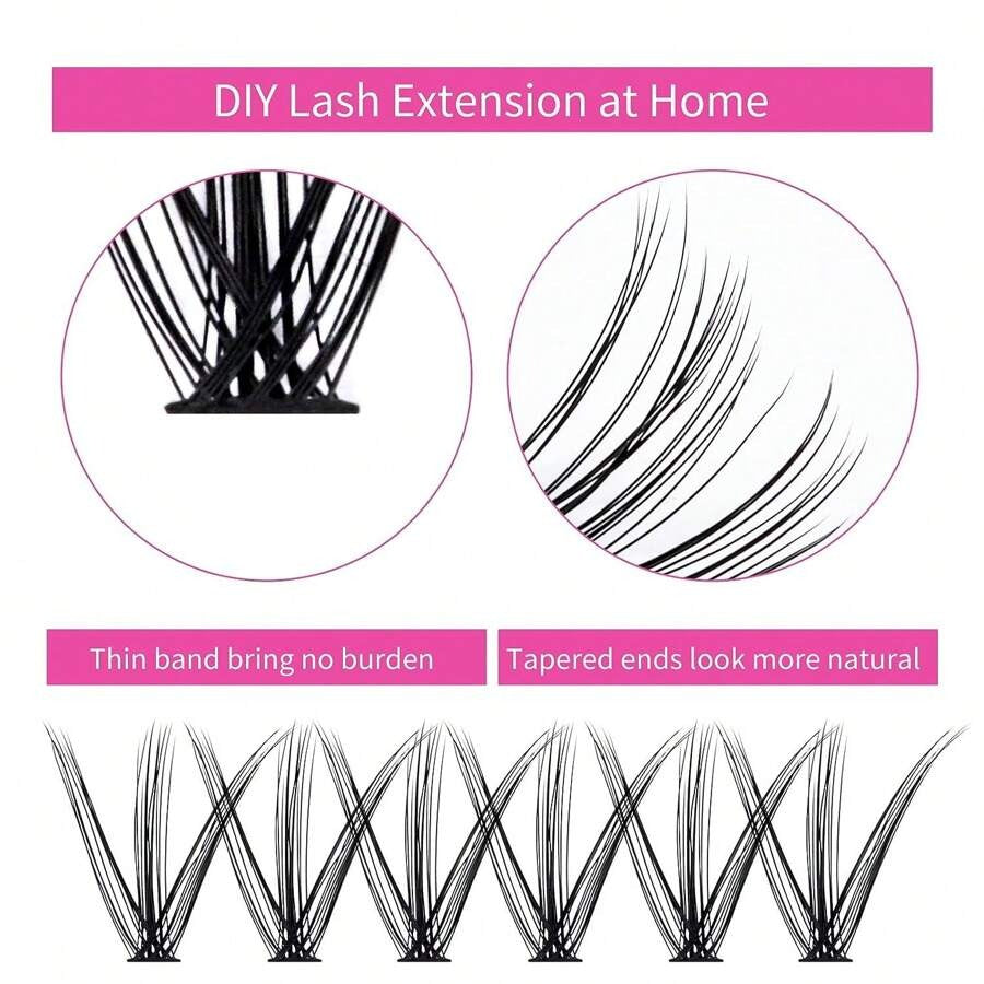 SHEIN Huicop DIY طقم رموش عنقودية 120 قطعة