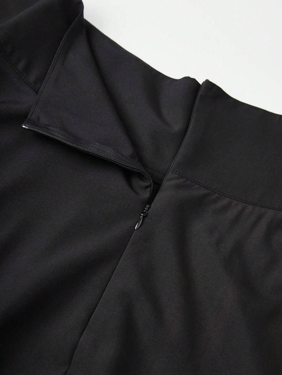 SHEIN Glissea تنورة بربطة فراشة جانبية