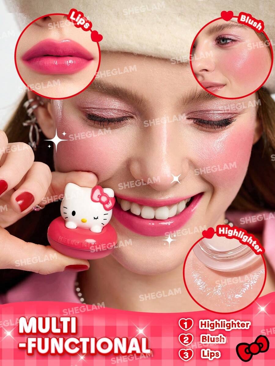 SHEGLAM Hello Kitty  كريم أحمر خدود و للشفايف