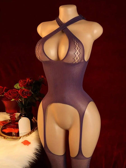 SHEIN جمبسوت شفاف بنعومة الحرير وقصة جريئة