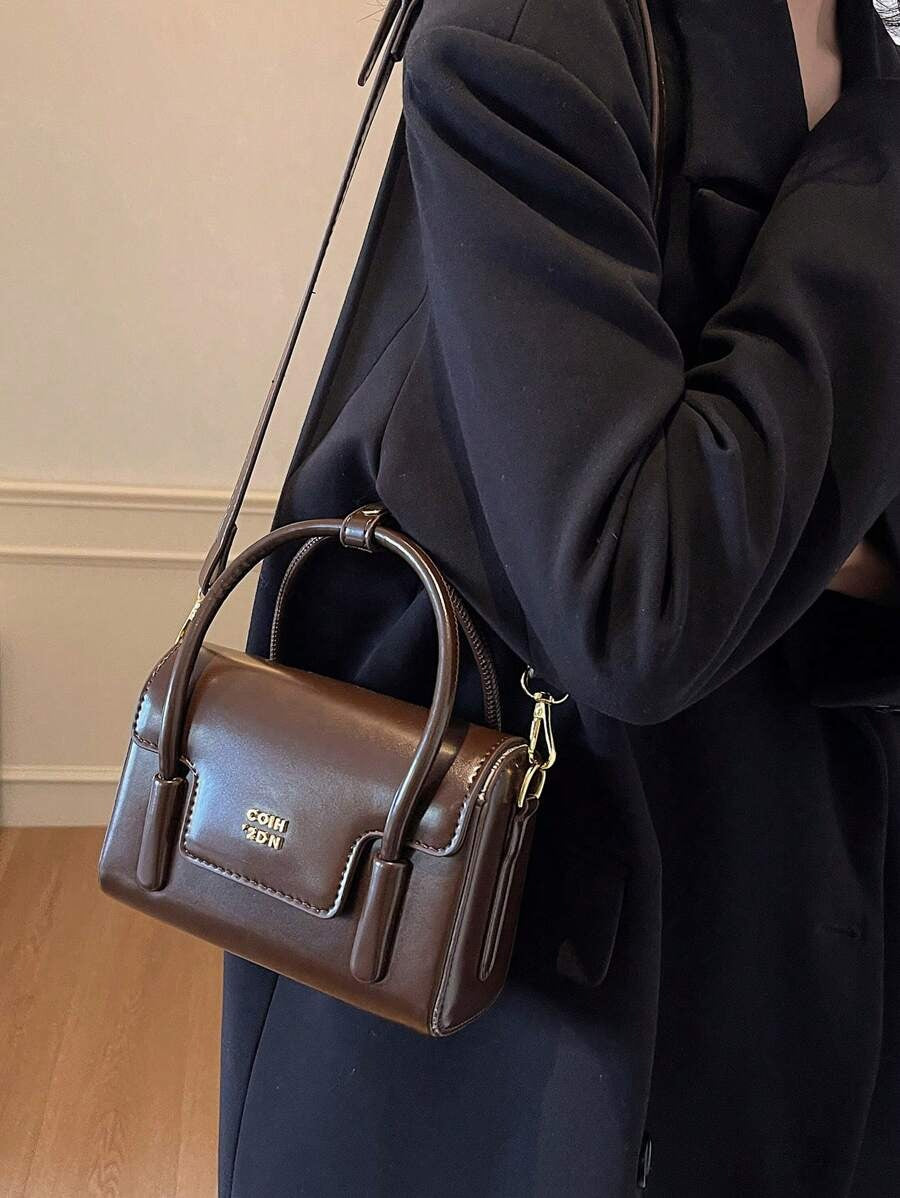 SHEIN بحقيبة يد كروس بلون قهوة بني