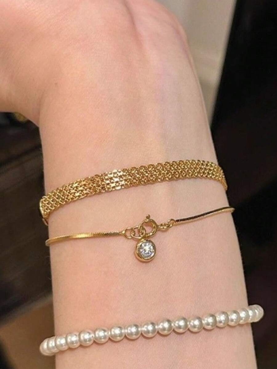 SHEIN سوار عريض ذهبي أنيق