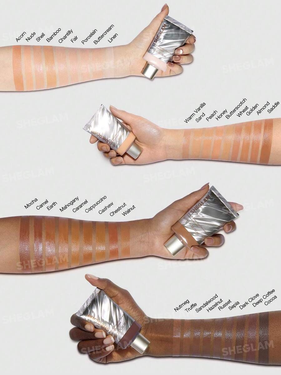 SHEGLAM Dew & Done SPF20 – Light Medium عينة ملون خفيف للبشرة