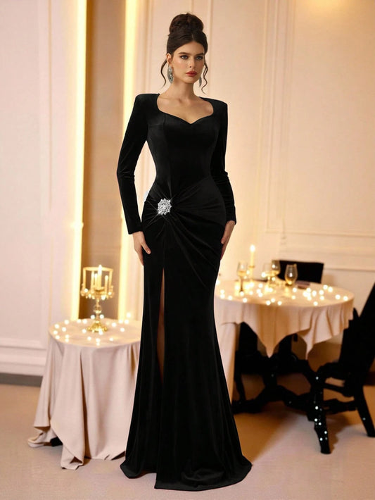 SHEIN Coutiva فستان سهرة رسمي مزخرف